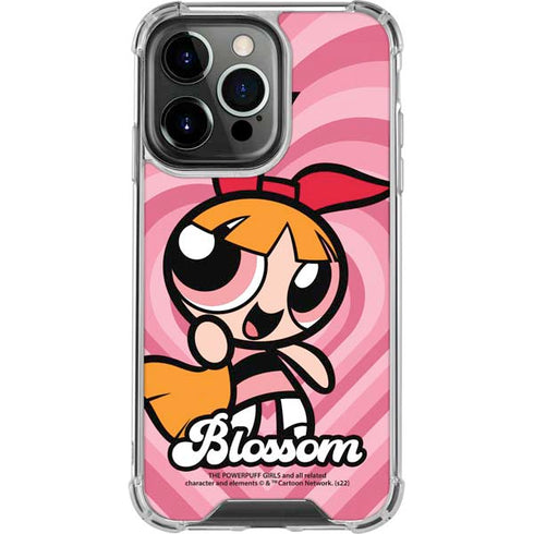 Cartoon Network Powerpuff Girls Blossom Pink Hearts iPhone 16 Pro Max Clear Case